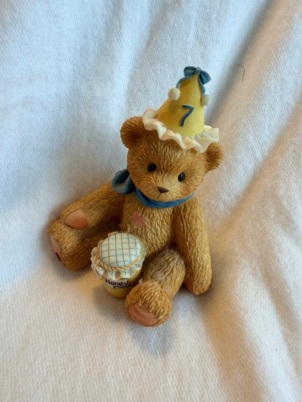 Cherished Teddies Box Label in Blue and Cream